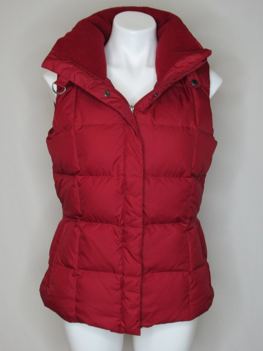 Eddie Bauer Red Quilted Goose Down Puffer Vest 700 Fill Women's Medium M